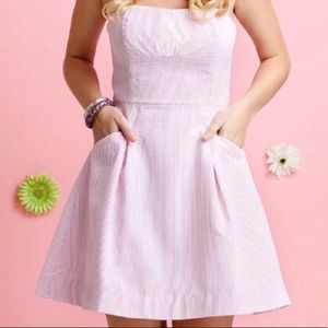 Lily Pulitzer Pink Pinstripe Seersucker Dress